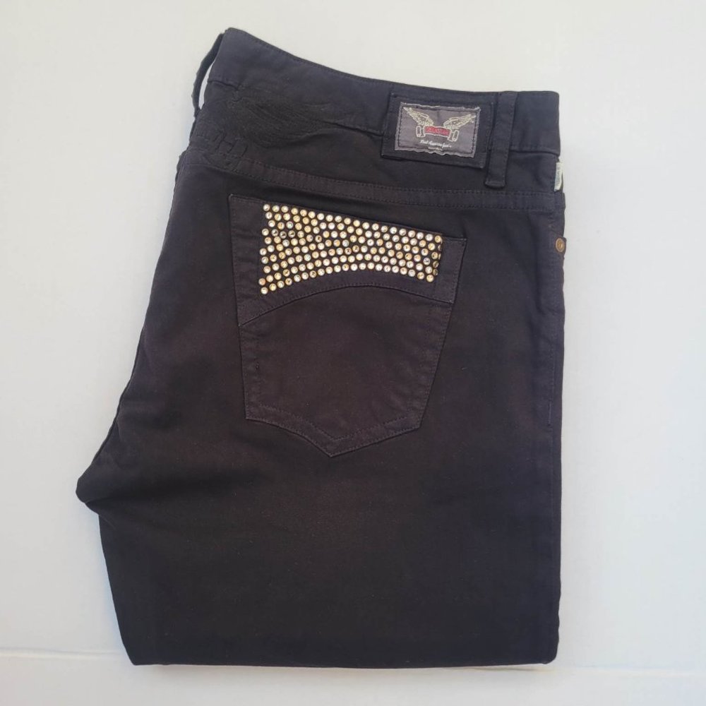New Men's ROBIN'S JEAN Swarovski Crystals Straight Jeans